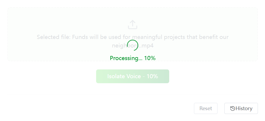 Step 2 Start vocal removal