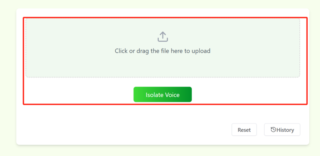 Upload your video in Voice Isolator AI