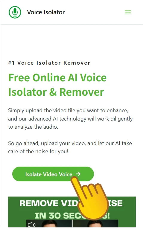 step one voice isolator ipone